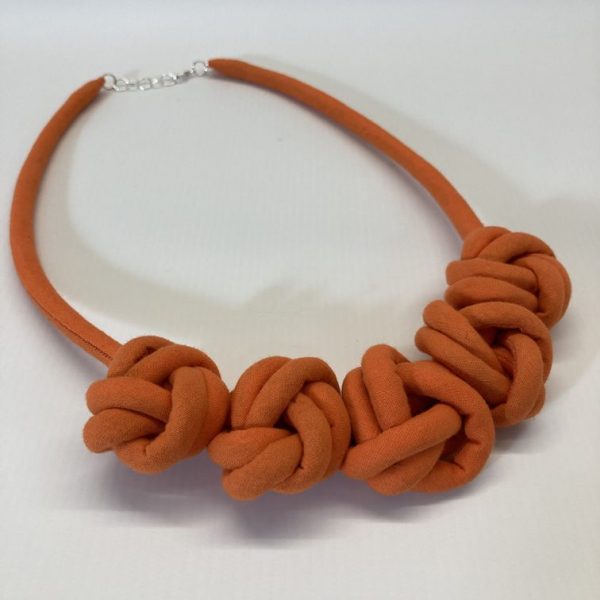 Fabric Necklace - Orange - Julia Maguire