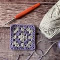 Photo of crochet square for Introduction to Crochet workshop